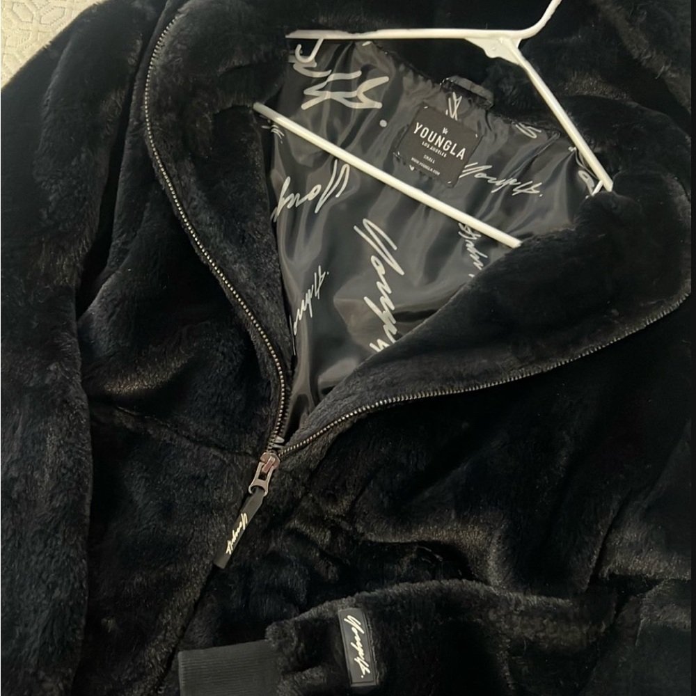 YoungLA Men's Black Teddy Jacket